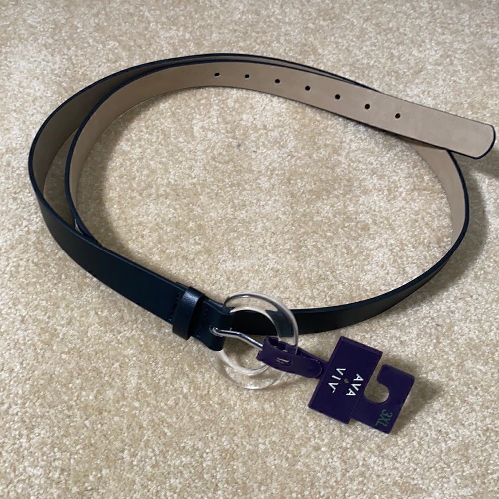 Black Belt with Clear Buckle 3X - NWT